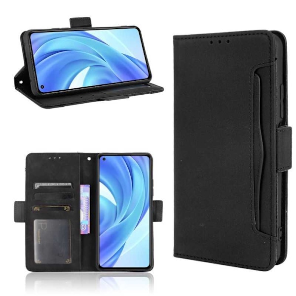 Xiaomi Mi 11 Lite Plånboksfodral PU-Läder 6-FACK Winston V3 Svart