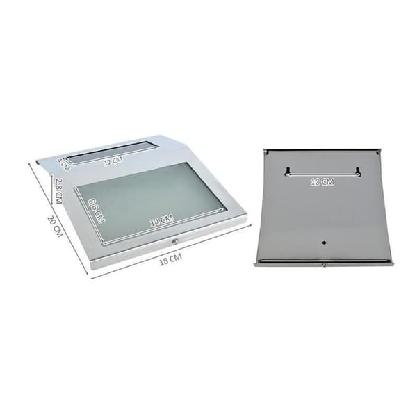 Soldriven Upplyst Husnummerskylt Silver