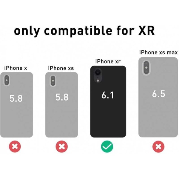 Stöttåligt Skal med Kortfack Förstärkta Hörn iPhone XR Transparent