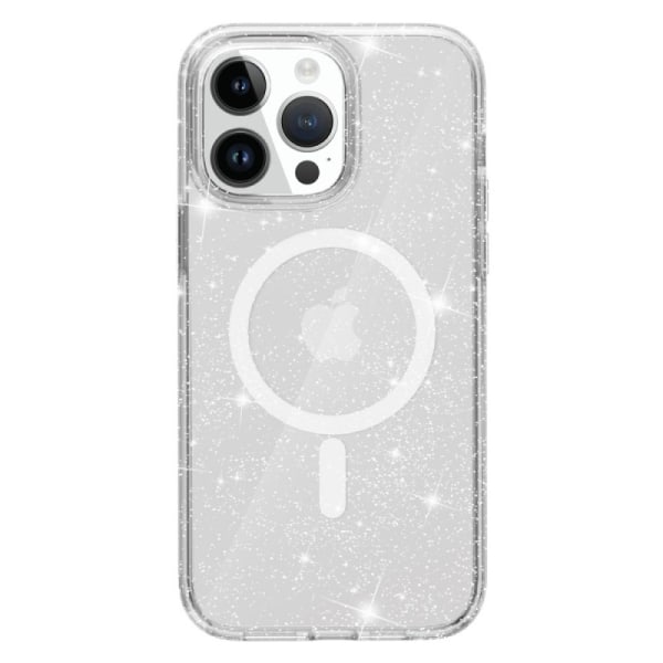 Glitrende MagSafe-deksel iPhone 15 - Gjennomsiktig