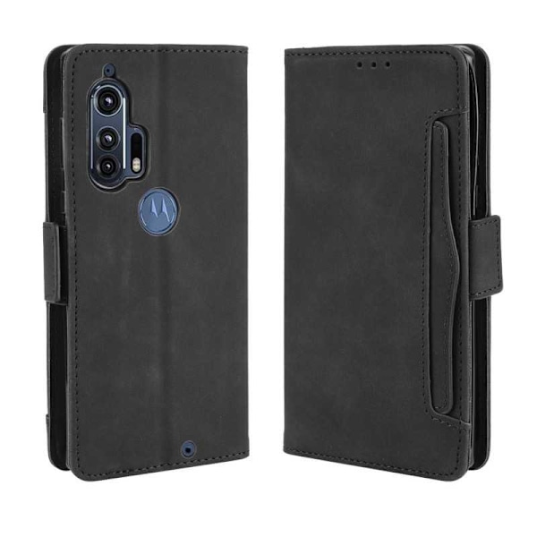 Motorola Moto Edge Plus tegnebog etui PU læder 6-SLOT Winston V3 Black