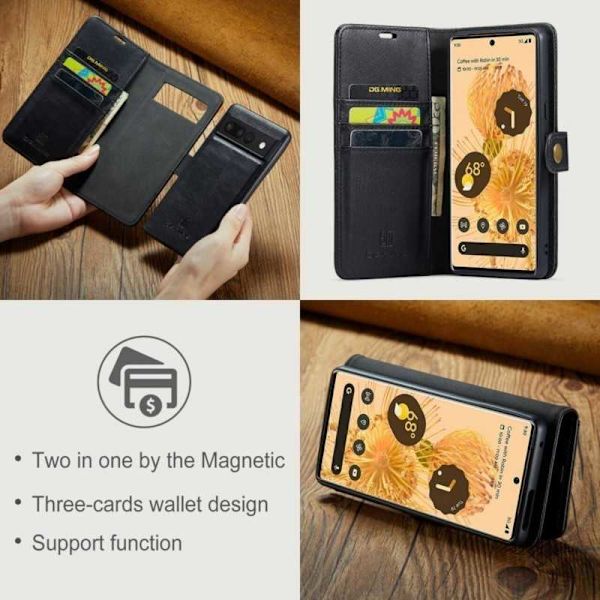 Mobiililompakko Magnetic DG Ming Google Pixel 7A Black