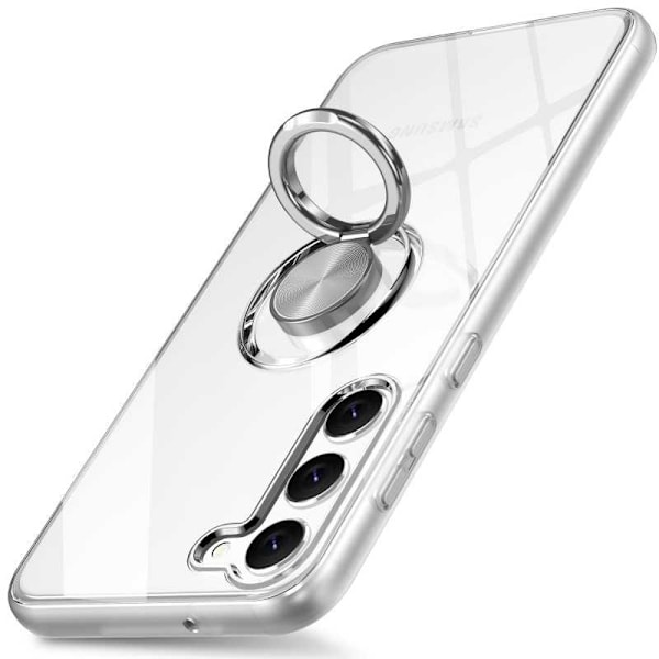 Samsung S23 Plus Shockproof Cover med Ring Holder Fresh Transparent