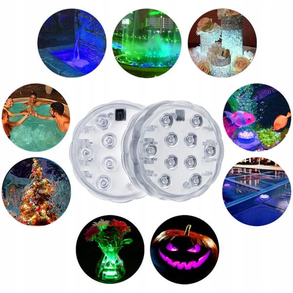 2-PACK Vattentät Dekorativ LED-Belysning Transparent