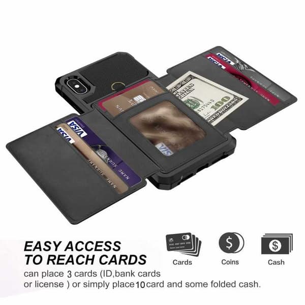 iPhone X Iskunkestävä Premium Cover 11-FACK Solid V4 Black