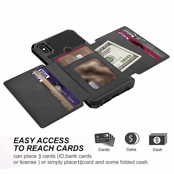 iPhone X Shockproof Premium Cover 11-TACK Solid V4 Black