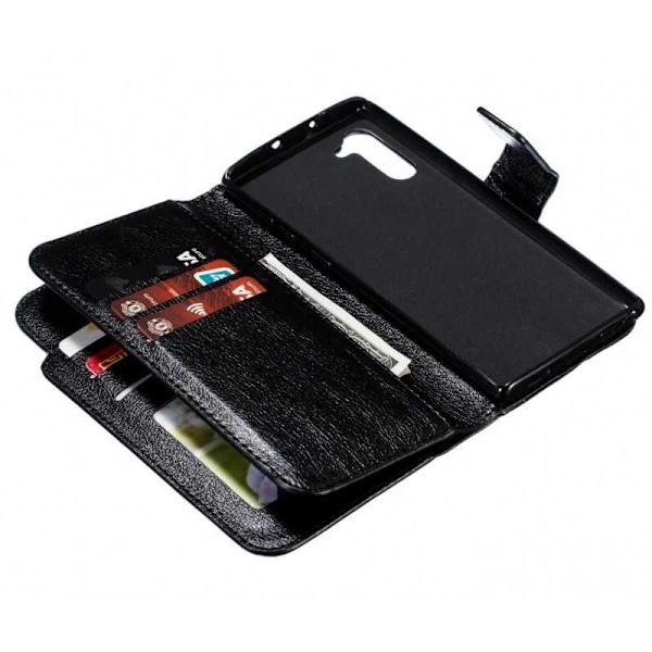Samsung Note 10 Praktisk Plånboksfodral med 12-Fack Array V4 Black