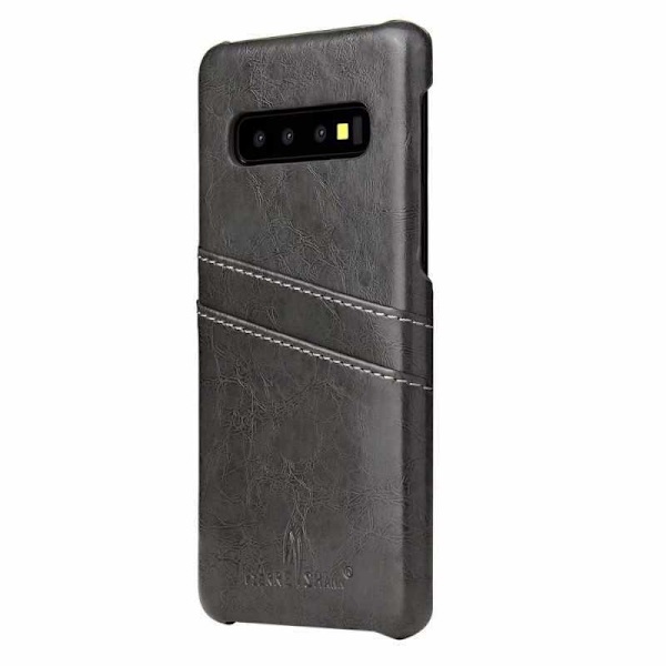 Samsung S10 Plus stødabsorberende kortholder retro Svart