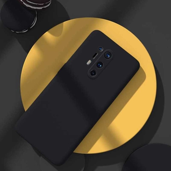 OnePlus 8 Pro Gummibelagd Mattsvart Silikon Skal Svart