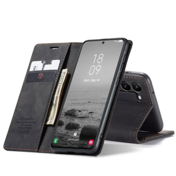 Samsung S23 Plus Elegant Flipfodral CaseMe 3-FACK Svart