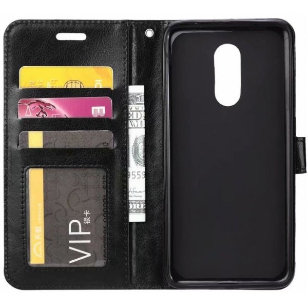 Sony Xperia 1 -lompakkokotelo PU-nahkaa, 4 osastoa Black