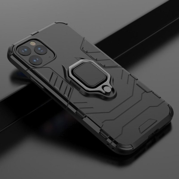 iPhone 12 Pro Max iskunkestävä kotelo rengaspidikkeellä ThinArmo Black