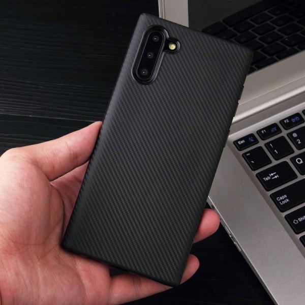 Samsung Note 10 iskunkestävä suojus FullCarbon V2 Black