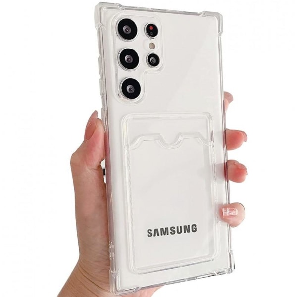 Ohut iskunkestävä kännykkäkuori korttipaikalla Samsung S23 Ultra Transparent