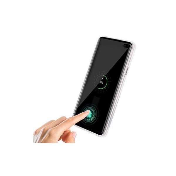 360° täysin peittävä ja iskuja vaimentava kansi Samsung S10 Plus Transparent