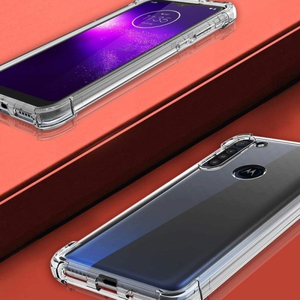 Motorola Moto G8 kraftstøtdemper silikonetui Shockr Transparent