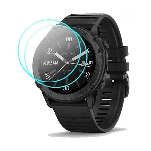 2-PAK Garmin Tactix Delta Sapphire Hærdet glas 0,2 mm 9H 2,5D Transparent