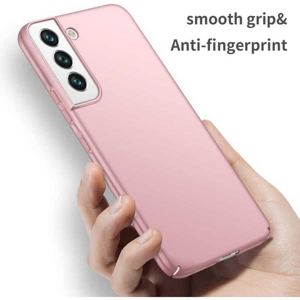 Samsung S23 ohut kumipinnoitettu Cover Basic V2 Pink gold