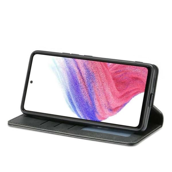 iPhone 14 Pro Wallet Case PU-nahkainen 4-POCKET Black
