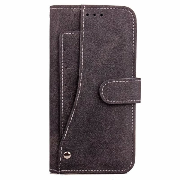 käytännöllinen iPhone XS Max -lompakkokotelo, jossa 7 taskua Pha Black