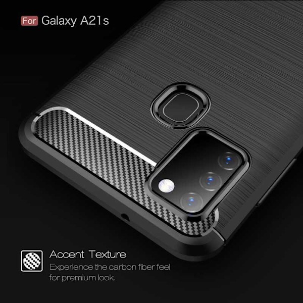 Samsung A21s stødsikker Shell SlimCarbon Black