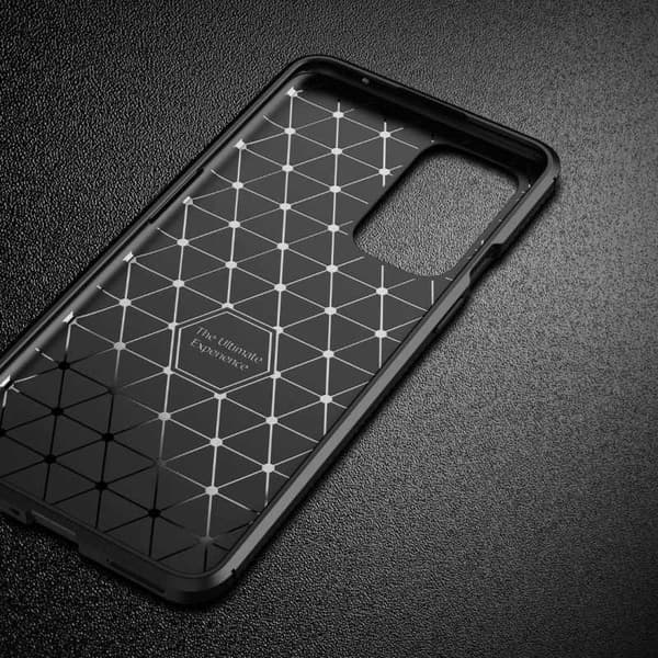 OnePlus 9 Iskunkestävä ohut kansi FullCarbon V4 Black