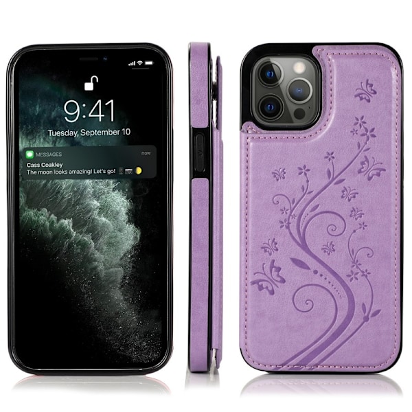iPhone 11 Pro Stöttåligt Skal Korthållare 3-FACK Flippr V2 - Lila