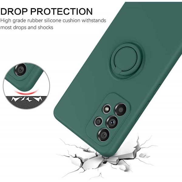 Samsung A53 5G stødsikkert cover med ringholder CamShield Svart