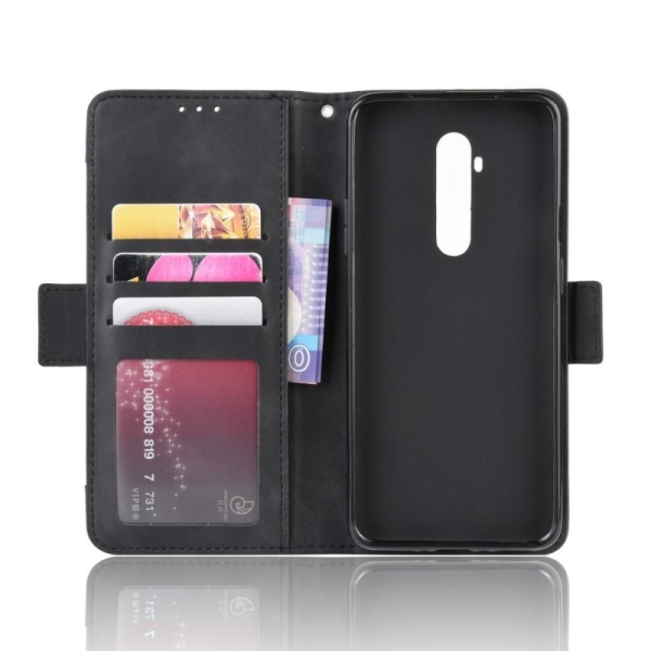 Oneplus 7T Pro Wallet Case PU Læder 6-SLOT Winston V3 Black