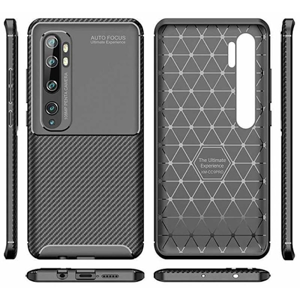 Xioami Mi 10 Pro Stöttåligt Slimmat Skal FullCarbon V4 Svart