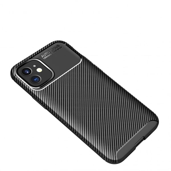 iPhone 12 Stöttåligt Slimmat Skal FullCarbon V4 Svart