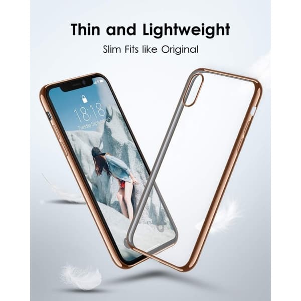 iPhone XS stødabsorberende gummicover Svart