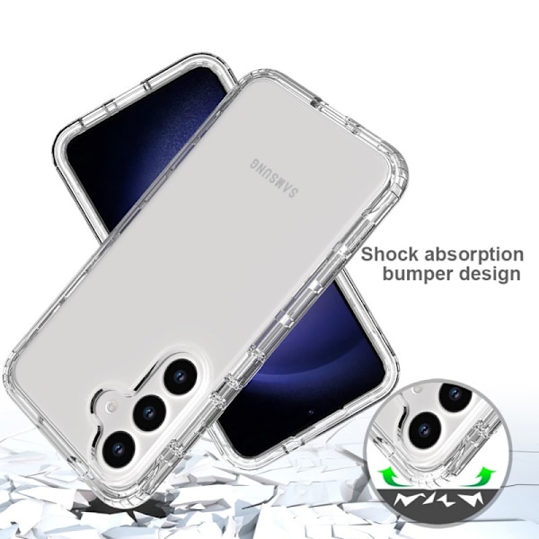 Samsung S24 FE Heltäckande Premium 3D Skal 3in1 ThreeSixty Clear