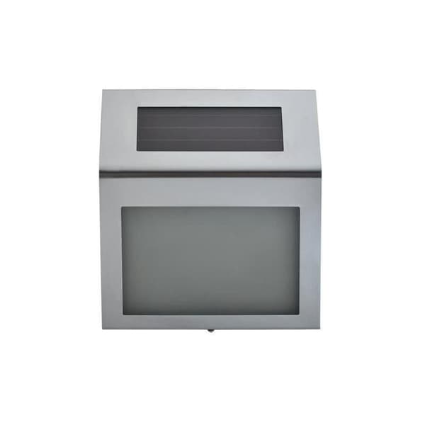 Soldriven Upplyst Husnummerskylt Silver