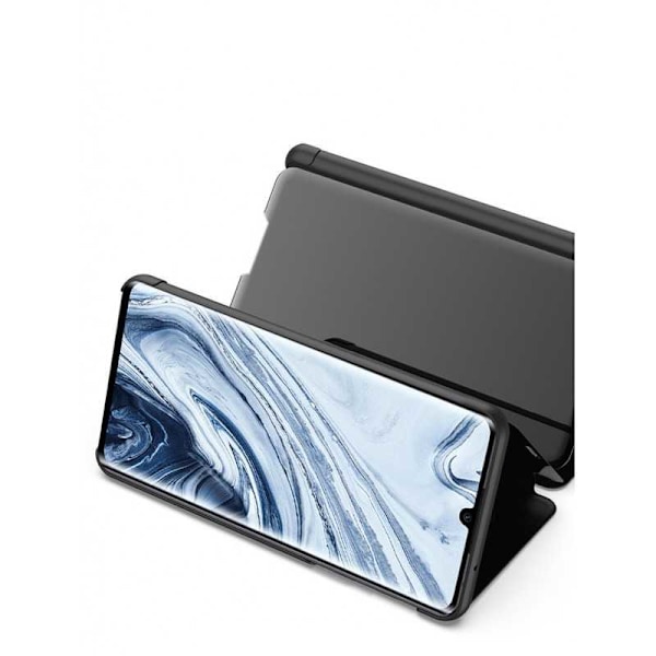 Xiaomi Mi Note 10 Lite Smart Flipfodral Clear View V2 Rocket Svart