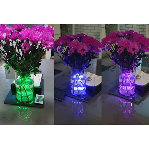 2-PACK Vandtæt dekorativ LED-belysning Transparent