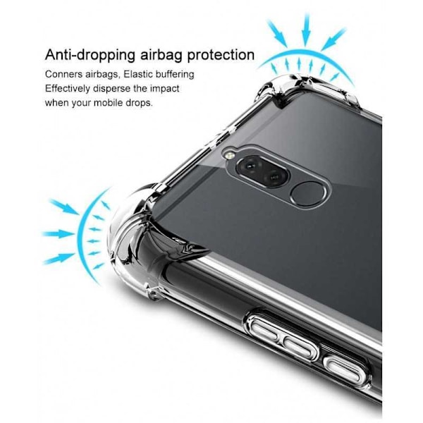 Mate 10 Lite stødabsorberende silikone Shell Shockr Transparent