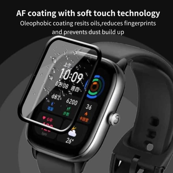2-PACK Amazfit GTS 4 Mini Karkaistu Lasi FullFrame® 3D 0,2mm 9H Transparent