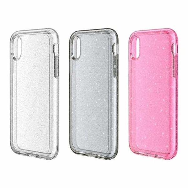 iPhone X / XS stødabsorberende mobilcover Sparkle Silver