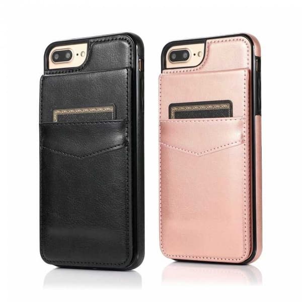 iPhone 7 Plus / 8 Plus Mobiilikotelo Korttiteline 6-FACK Retro V3 Rosenguld