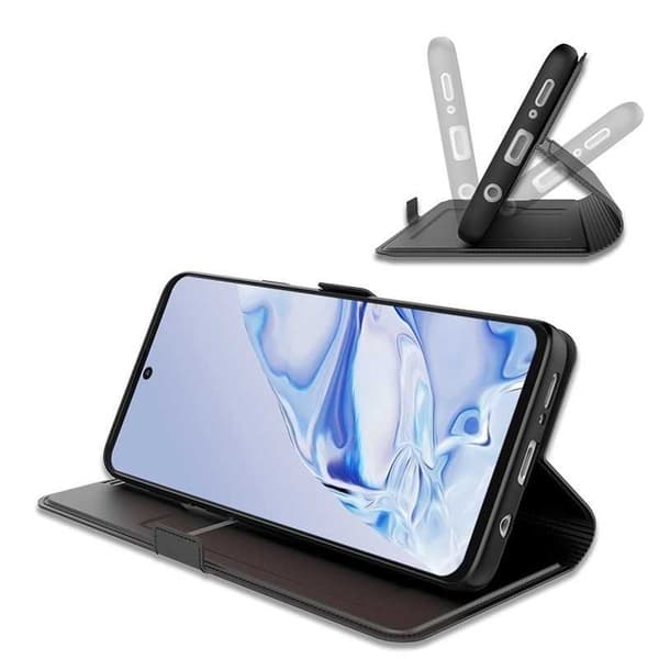 Google Pixel 6 Pro Flip Case Skin Pro V2 korttilokerolla Black