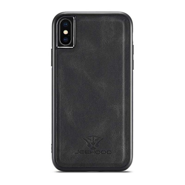 iPhone XS Max iskunkestävä kotelo magneettisella korttitelineellä JeeHood Black