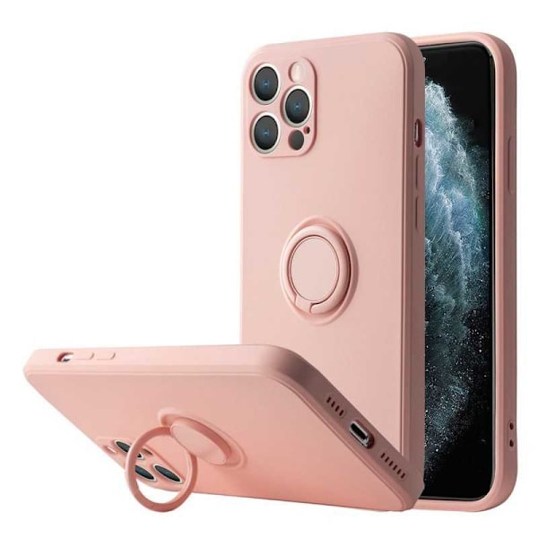 iPhone 14 Pro Max Stöttåligt Skal med Ringhållare CamShield Rosa