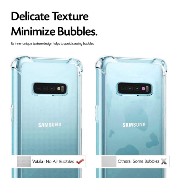 Samsung S10 Plus iskuja vaimentava silikonisuojus Iskunvaimennin Transparent