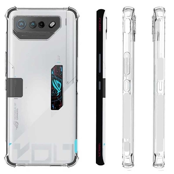 Asus Rog Phone 7 Ultimate stødabsorberende silikonetui Shockr Transparent