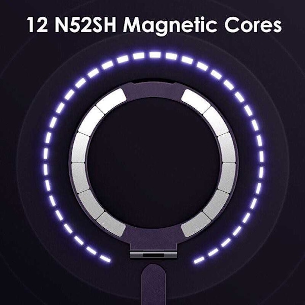 iPhone 13  Pro Iskunkestävä Magsafe-suojus Nordcell™-jalustalla Lila