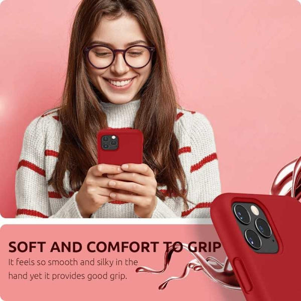 Kuminen iskunkestävä kotelo iPhone 11 Pro - PUNAINEN