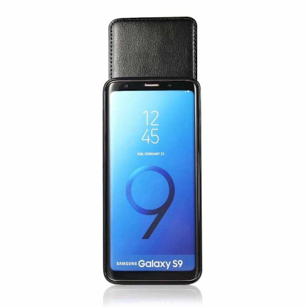 Samsung S9 Mobile Cover Cover -korttipidike 4-FACK Retro V3 Black