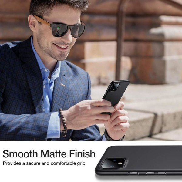 Google Pixel 4 Ultra-tynn gummibelagt Matt Black Cover Basic V2 Black