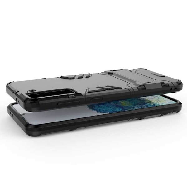 Samsung S21 Ultra iskunkestävä kotelo jalustalla ThinArmor Black